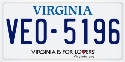 VA license plate VEO5196