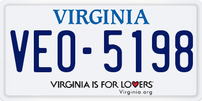 VA license plate VEO5198