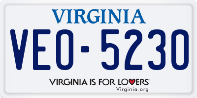 VA license plate VEO5230