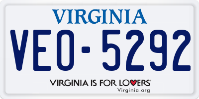 VA license plate VEO5292