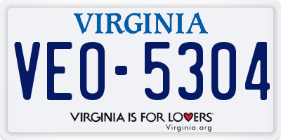 VA license plate VEO5304