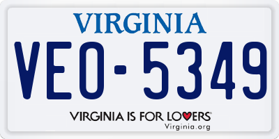 VA license plate VEO5349
