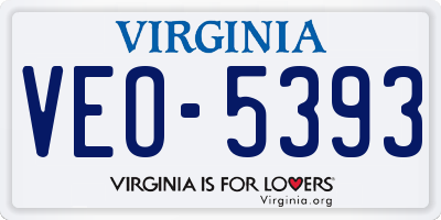VA license plate VEO5393