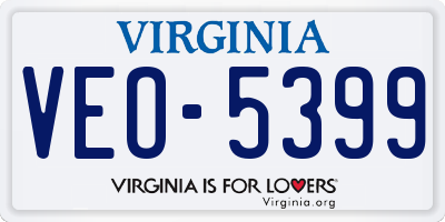 VA license plate VEO5399