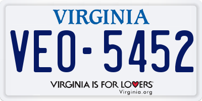 VA license plate VEO5452