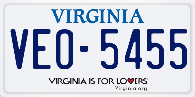 VA license plate VEO5455
