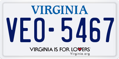 VA license plate VEO5467