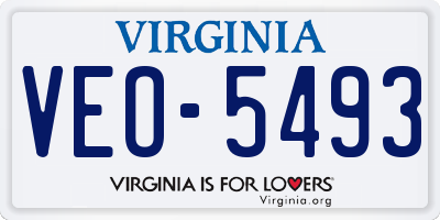 VA license plate VEO5493
