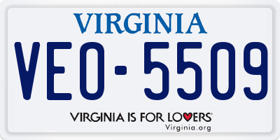 VA license plate VEO5509
