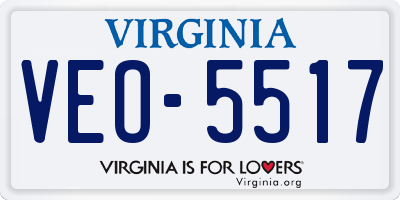 VA license plate VEO5517