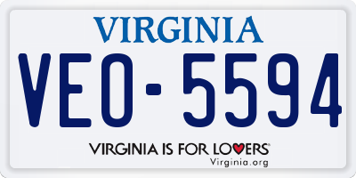 VA license plate VEO5594