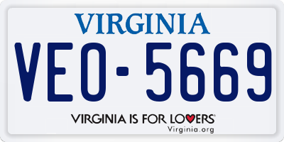 VA license plate VEO5669