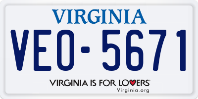 VA license plate VEO5671