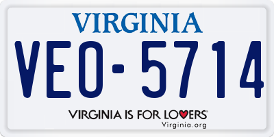 VA license plate VEO5714