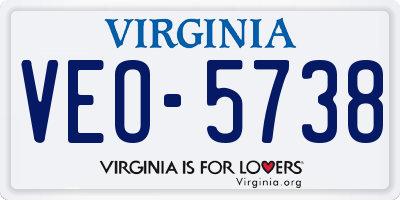 VA license plate VEO5738