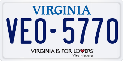 VA license plate VEO5770