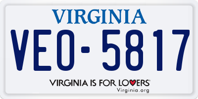 VA license plate VEO5817