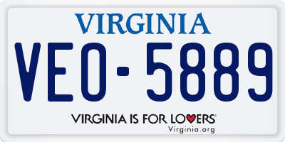 VA license plate VEO5889