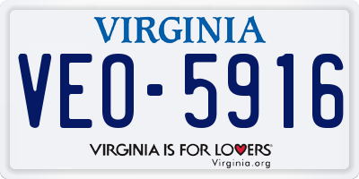 VA license plate VEO5916