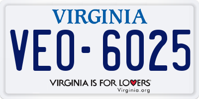 VA license plate VEO6025