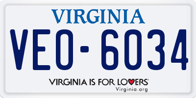 VA license plate VEO6034