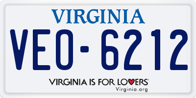 VA license plate VEO6212