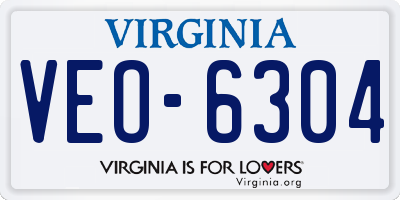 VA license plate VEO6304