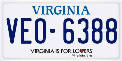 VA license plate VEO6388