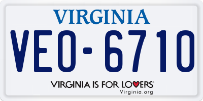 VA license plate VEO6710
