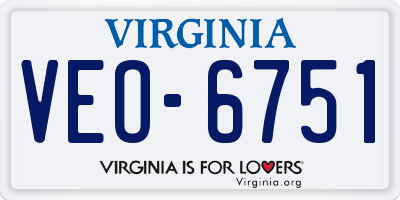 VA license plate VEO6751