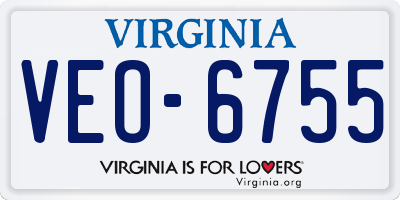 VA license plate VEO6755