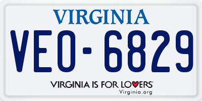 VA license plate VEO6829