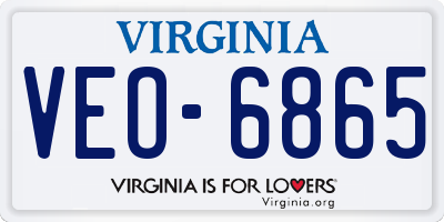 VA license plate VEO6865