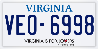 VA license plate VEO6998