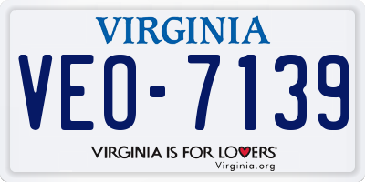 VA license plate VEO7139