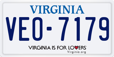 VA license plate VEO7179