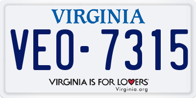 VA license plate VEO7315