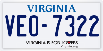 VA license plate VEO7322