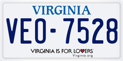 VA license plate VEO7528