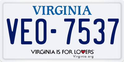 VA license plate VEO7537