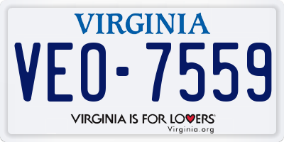 VA license plate VEO7559