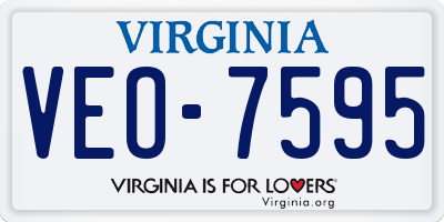 VA license plate VEO7595