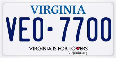 VA license plate VEO7700