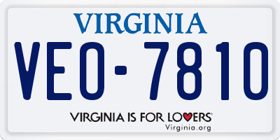 VA license plate VEO7810