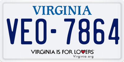 VA license plate VEO7864