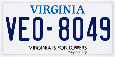 VA license plate VEO8049