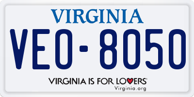 VA license plate VEO8050