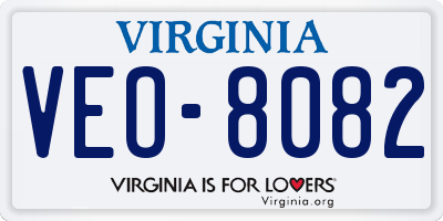 VA license plate VEO8082