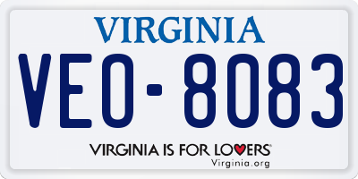 VA license plate VEO8083