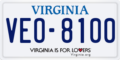 VA license plate VEO8100